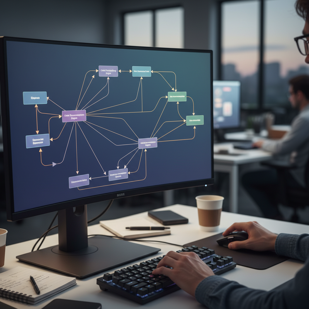 Comparison of what a business owner sees on their dashboard versus the automated logic running behind it
