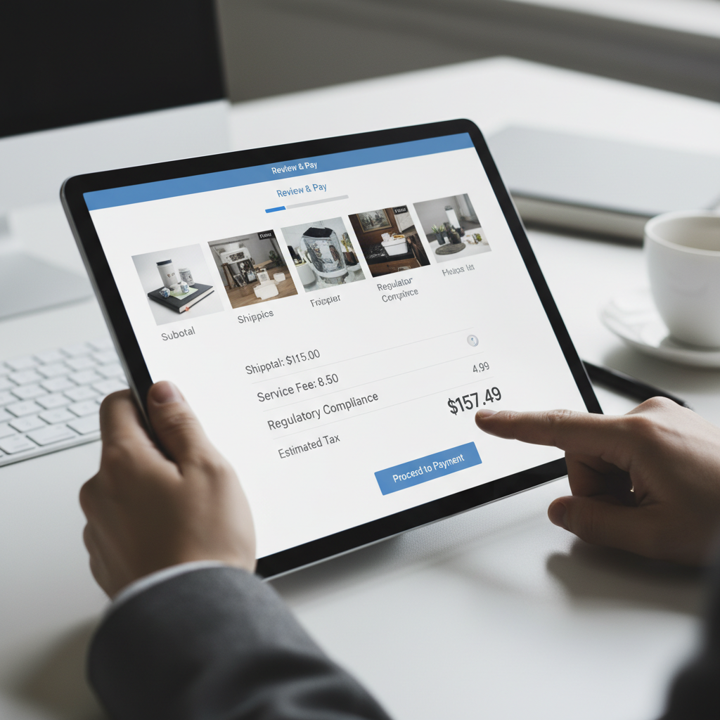 Service checkout flow highlighting deceptive design elements